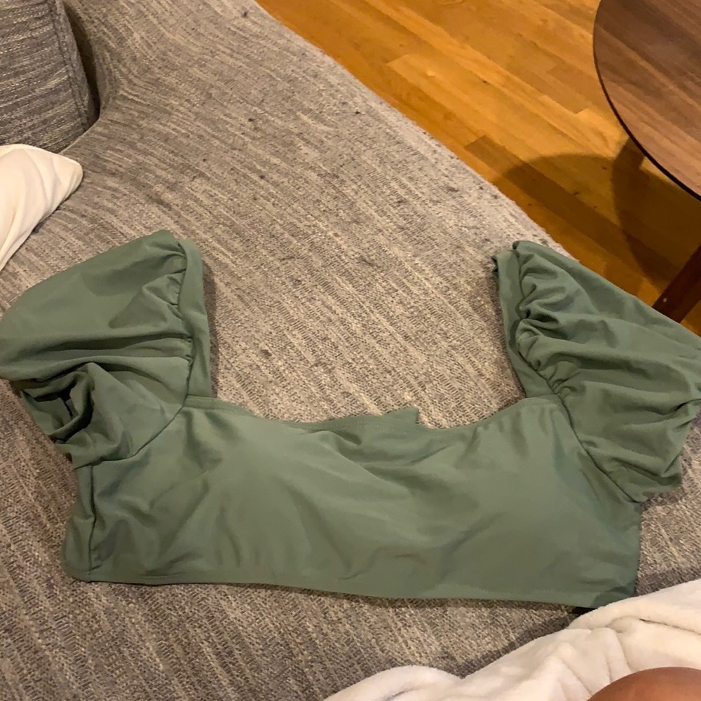 Green bikini top